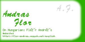 andras flor business card